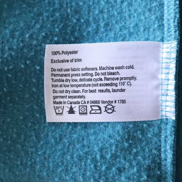 MEC Women's Sz Lrg Blue Full Zip Cycling Active Fleece Ribbed Stretch Jacket - Picture 14 of 15